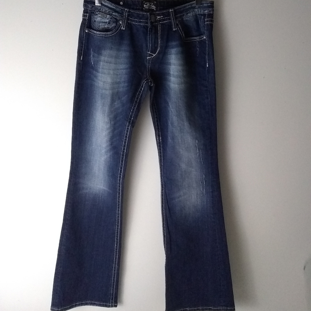 ReRock for Express Dark Distressed Low Rise Boot 8